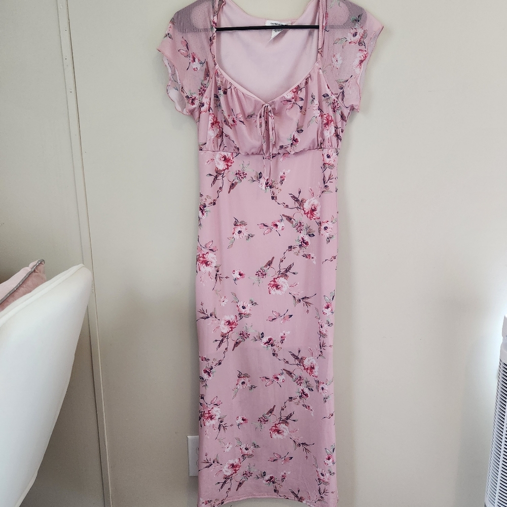 Floral Pink Maxi Dress